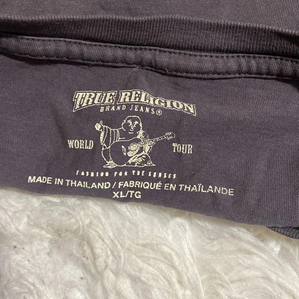 Vintage Men’s True Religion Brown‎ Eagle Graphic Print Crewneck T-shirt size XL